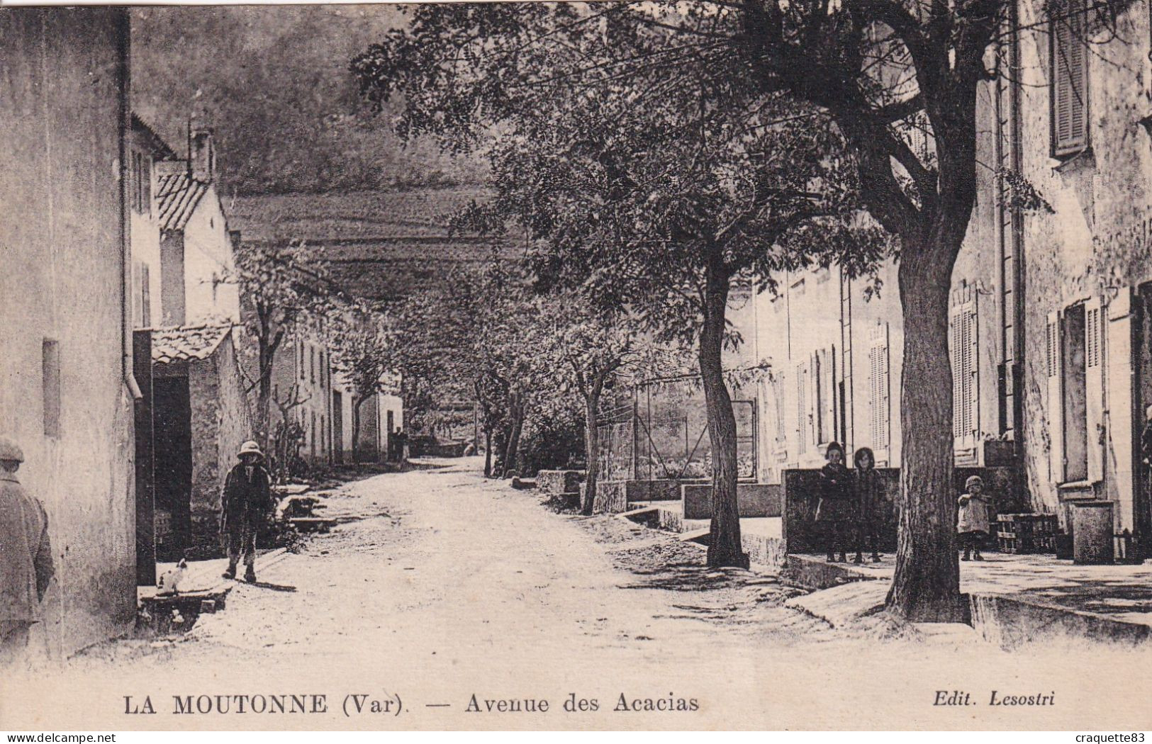 LA CRAU  LA MOUTONNE  AVENUE DES ACACIAS  1926     TRES BELLE CARTE ANIMEE - La Crau