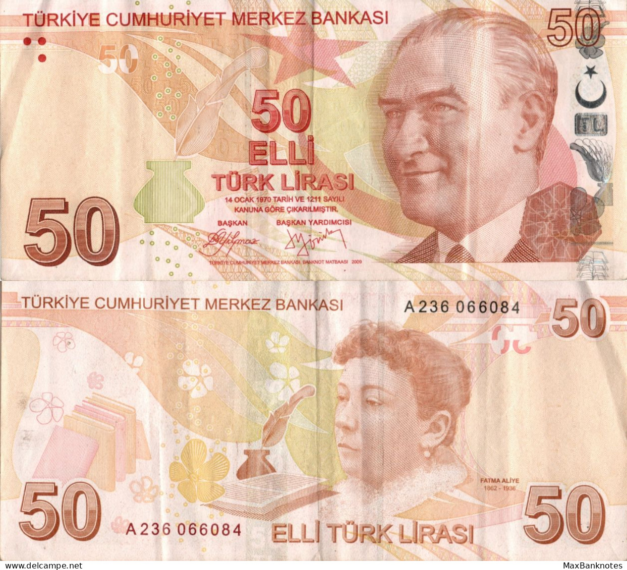 Turkiye / 50 Lira / 2009 / P-225(a) / VF - Turkey