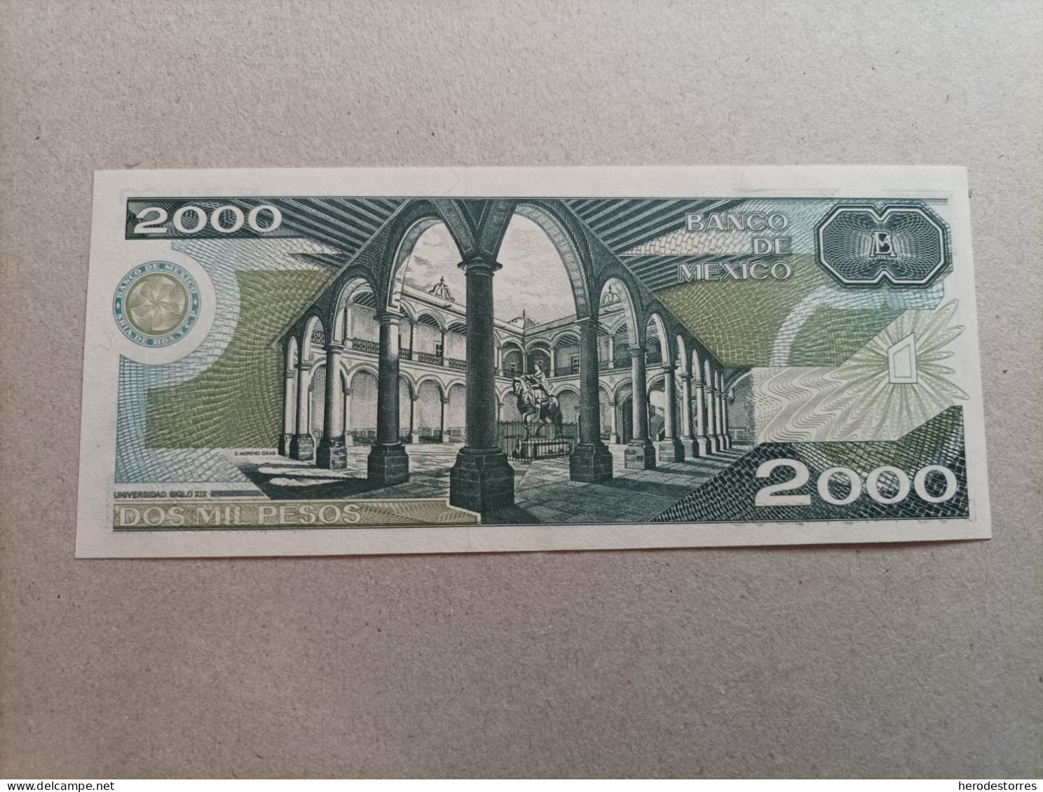 Billete De México De 2000 Pesos, Año 1989, UNC - México