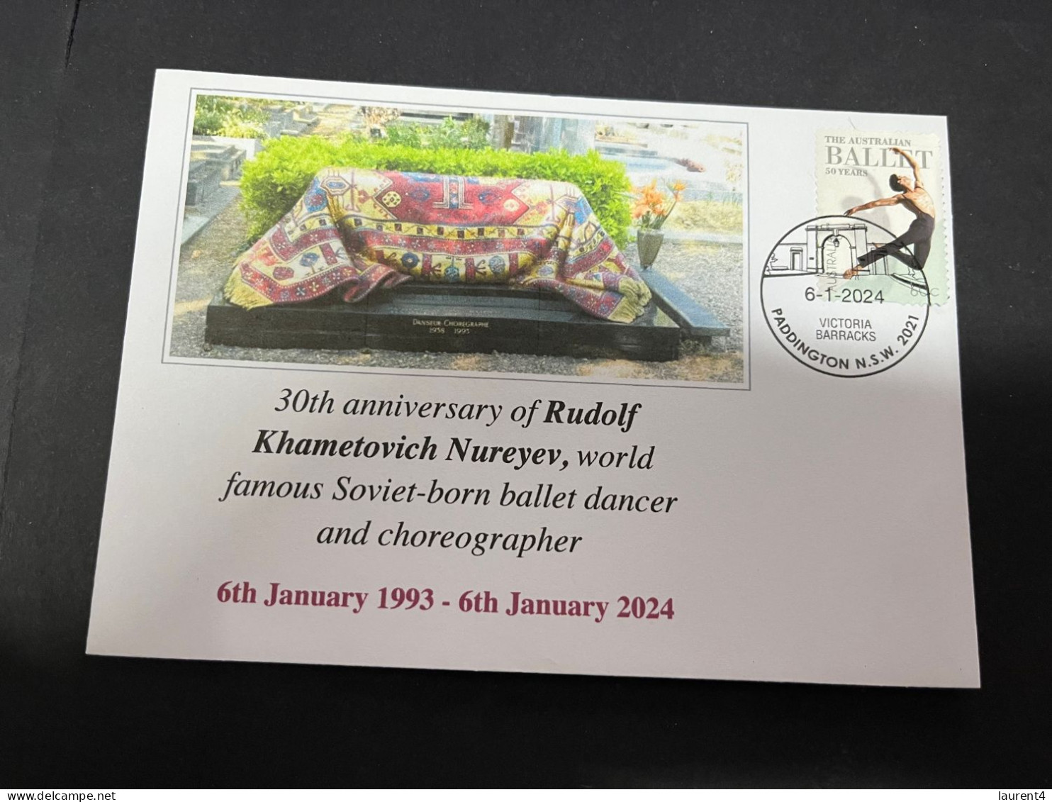 12-2-2024 (4 X 2) 30th Anniversary Of The Death Of Soviet-born Ballet Dancer & Choregraph Rudolf Nureyev (6-1-2024) - Cartas & Documentos