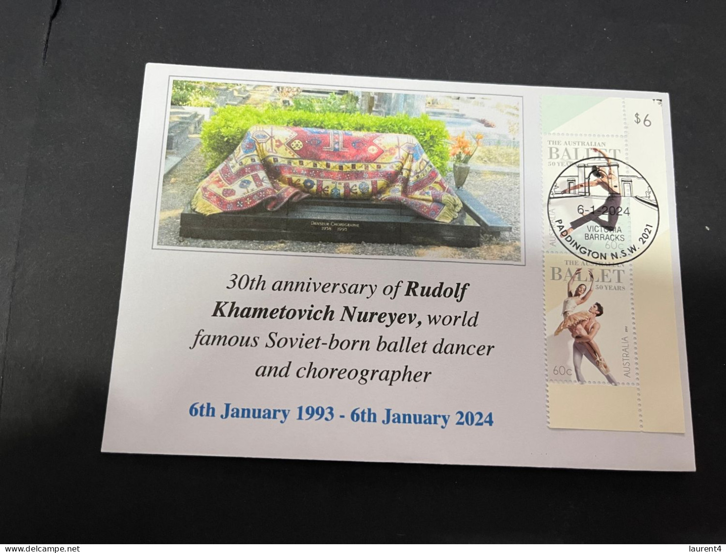 12-2-2024 (4 X 2) 30th Anniversary Of The Death Of Soviet-born Ballet Dancer & Choregraph Rudolf Nureyev (6-1-2024) - Covers & Documents