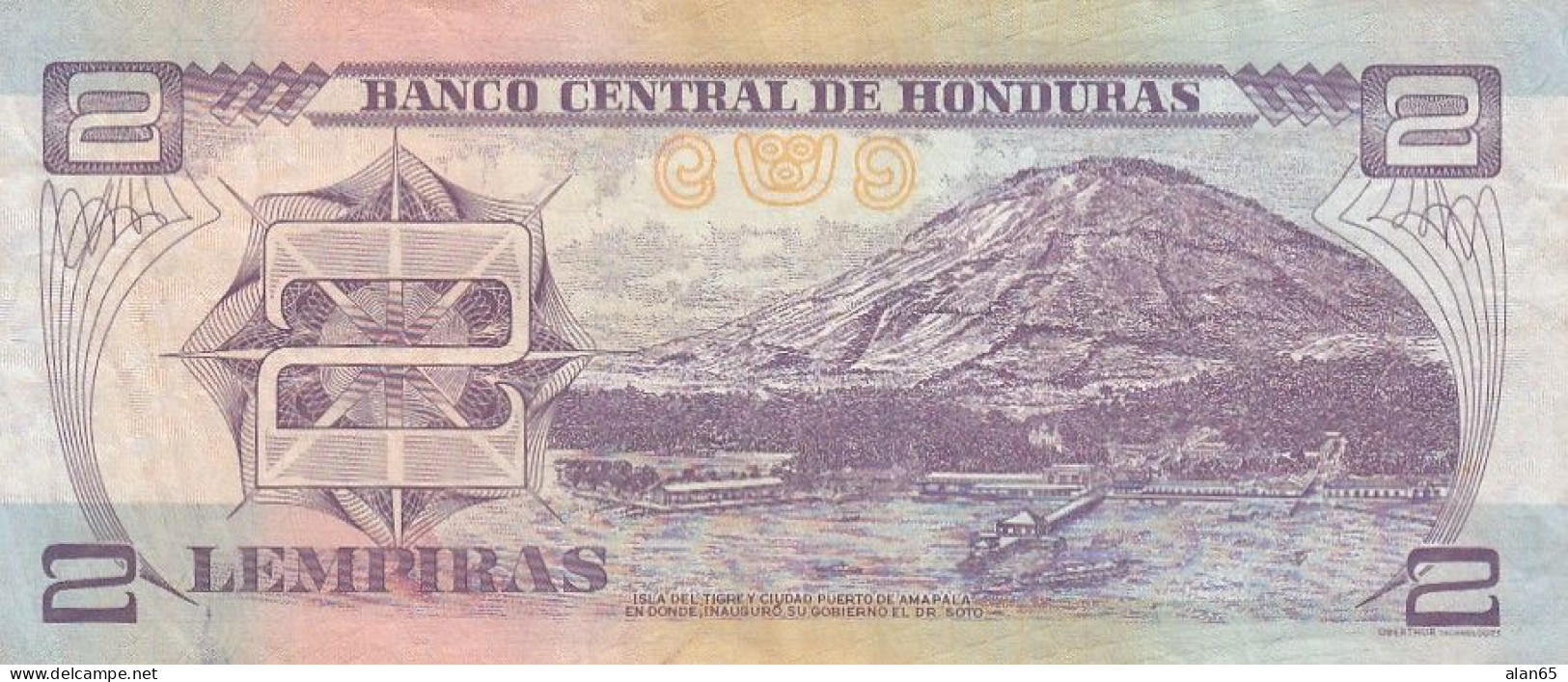 Lot Of 3 Honduras Banknotes #80Ae 2 Lempiras 2006, #80Ah 2 Lempiras 2010, #89b 1 Lempira 2010 - Honduras