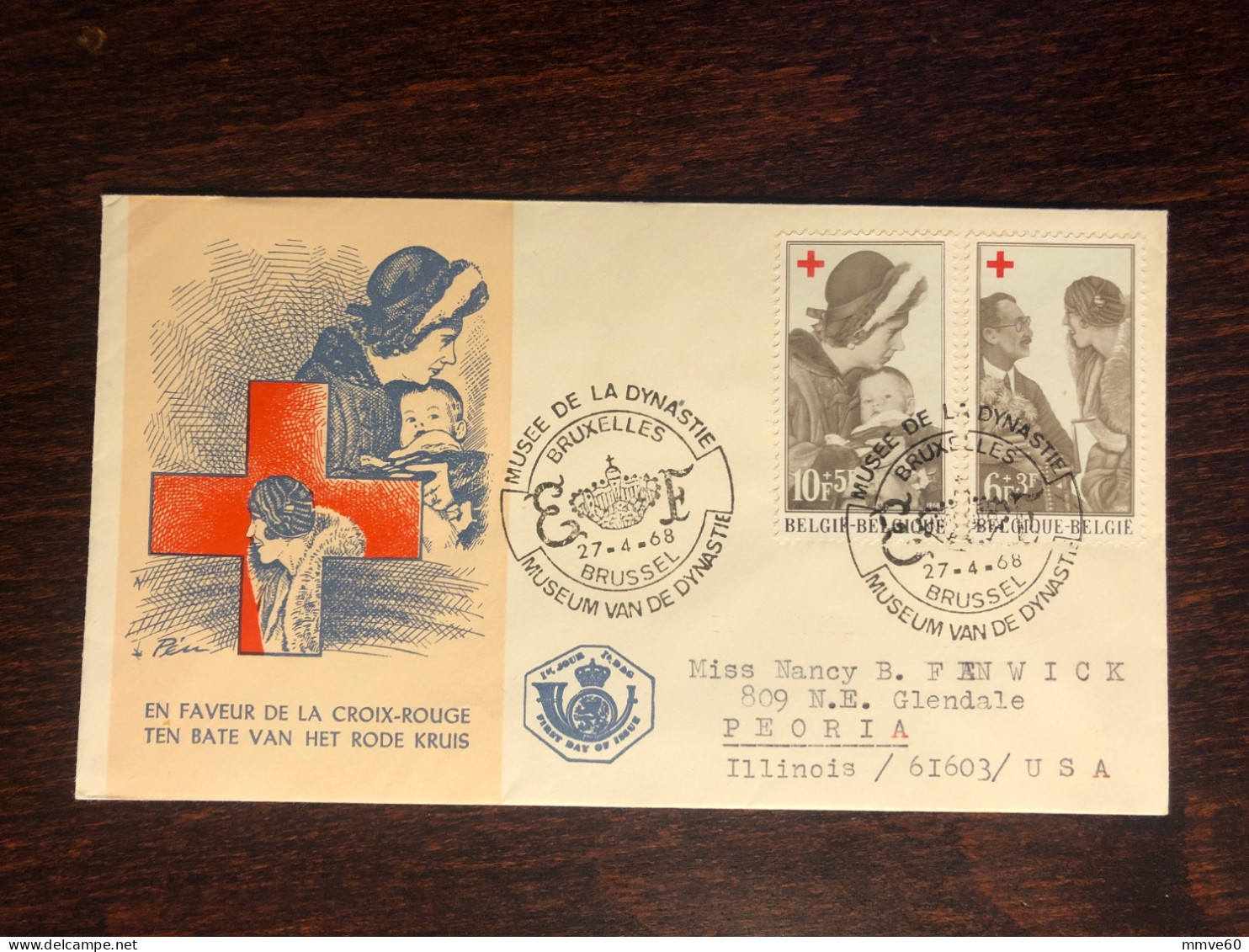 BELGIUM FDC COVER 1968 YEAR RED CROSS  HEALTH MEDICINE STAMPS - Cartas & Documentos