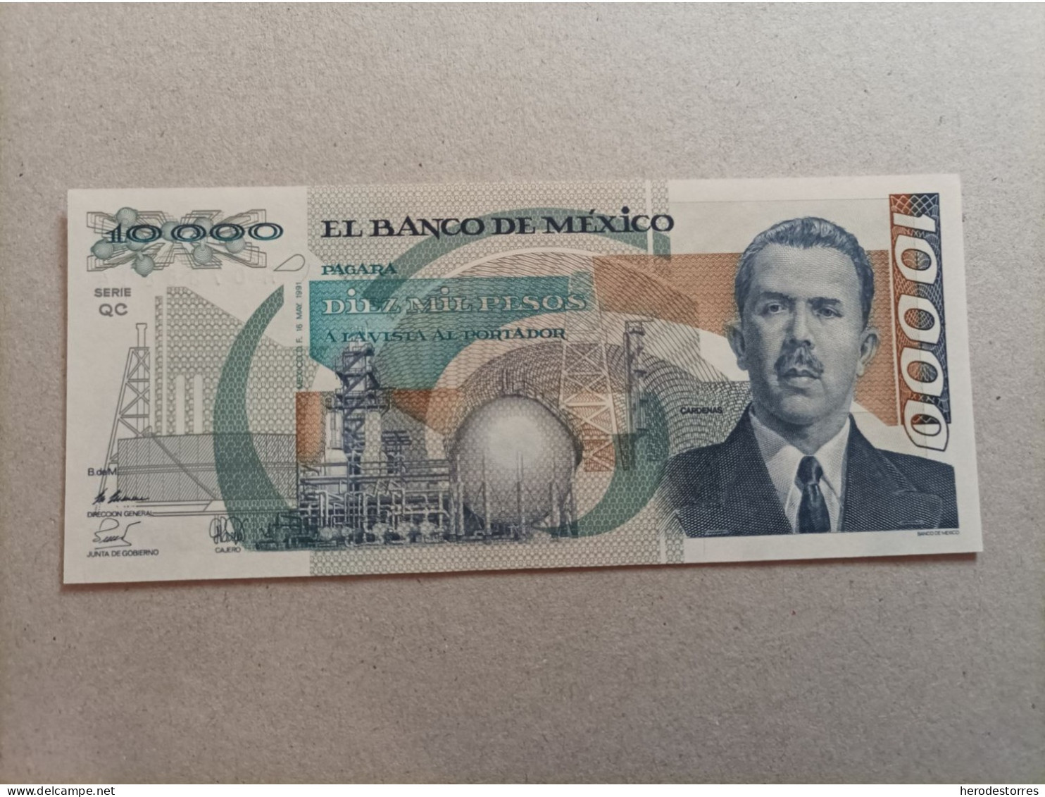 Billete De México De 10000 Pesos, Año 1991, UNC - Mexique