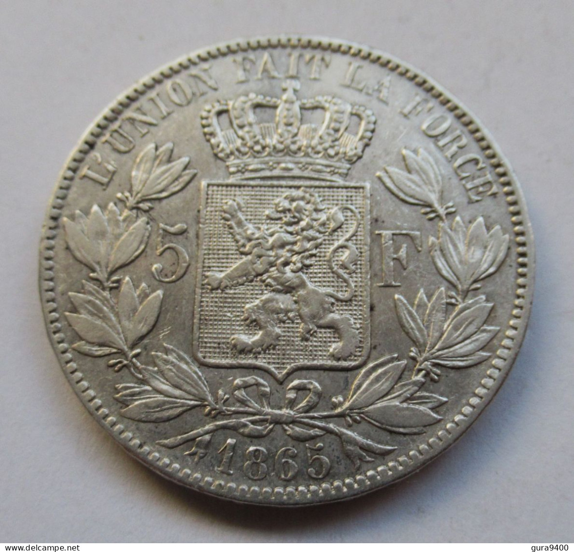 Belgique 5 Francs 1865 - 5 Francs