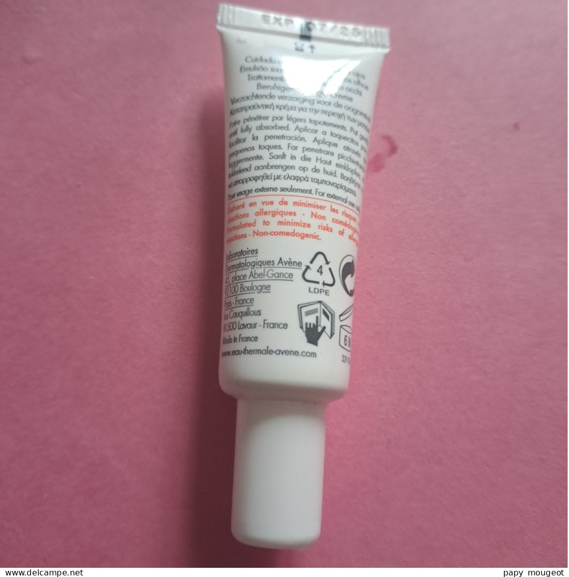 Soin Apaisant Contour Des Yeux Eau Thermale Avène - Tube 10ml - Produits De Beauté