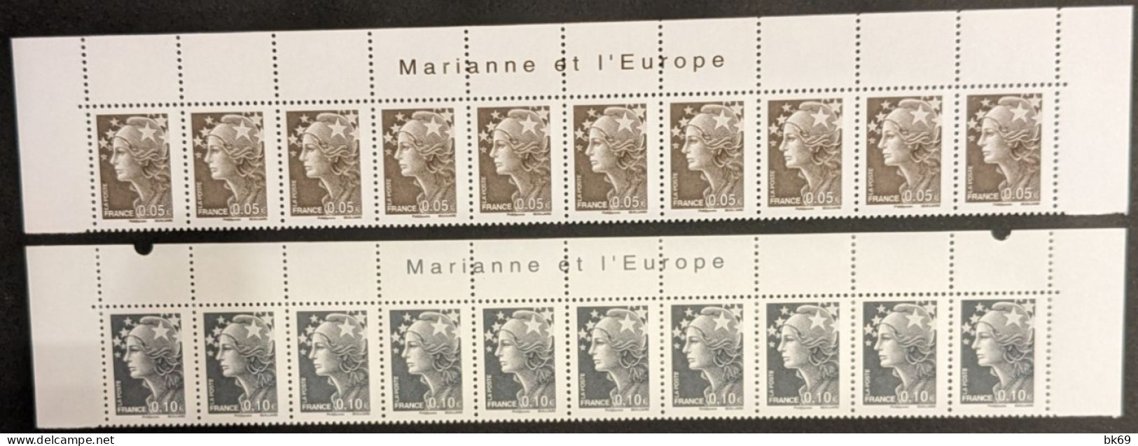 4227,4228** X10  Avec Les Inscriptions Haut De Feuille - Beaujard, Marianne Et L'Europe  Faciale - Nuovi