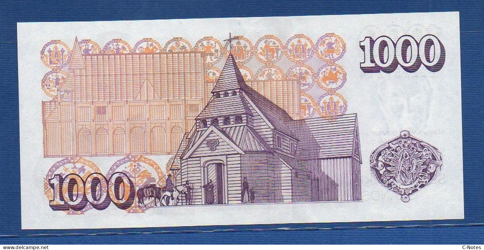 ICELAND - P.59A 3 – 1000 Krónur L. 22.05.2001 XF/UNC, S/n E22257214 - Signatures: Finnur Ingólfson & B. I. Gunnarsson - Islande