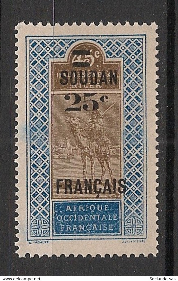 SOUDAN - 1922-27 - N°YT. 42 - Targui 25c Sur 45c - Neuf Luxe ** / MNH / Postfrisch - Unused Stamps