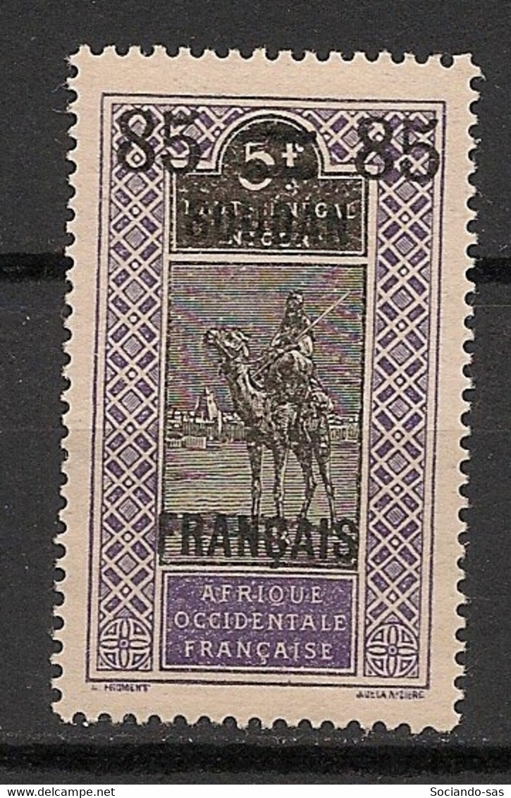 SOUDAN - 1922-27 - N°YT. 46 - Targui 85 Sur 5f - Neuf Luxe ** / MNH / Postfrisch - Unused Stamps