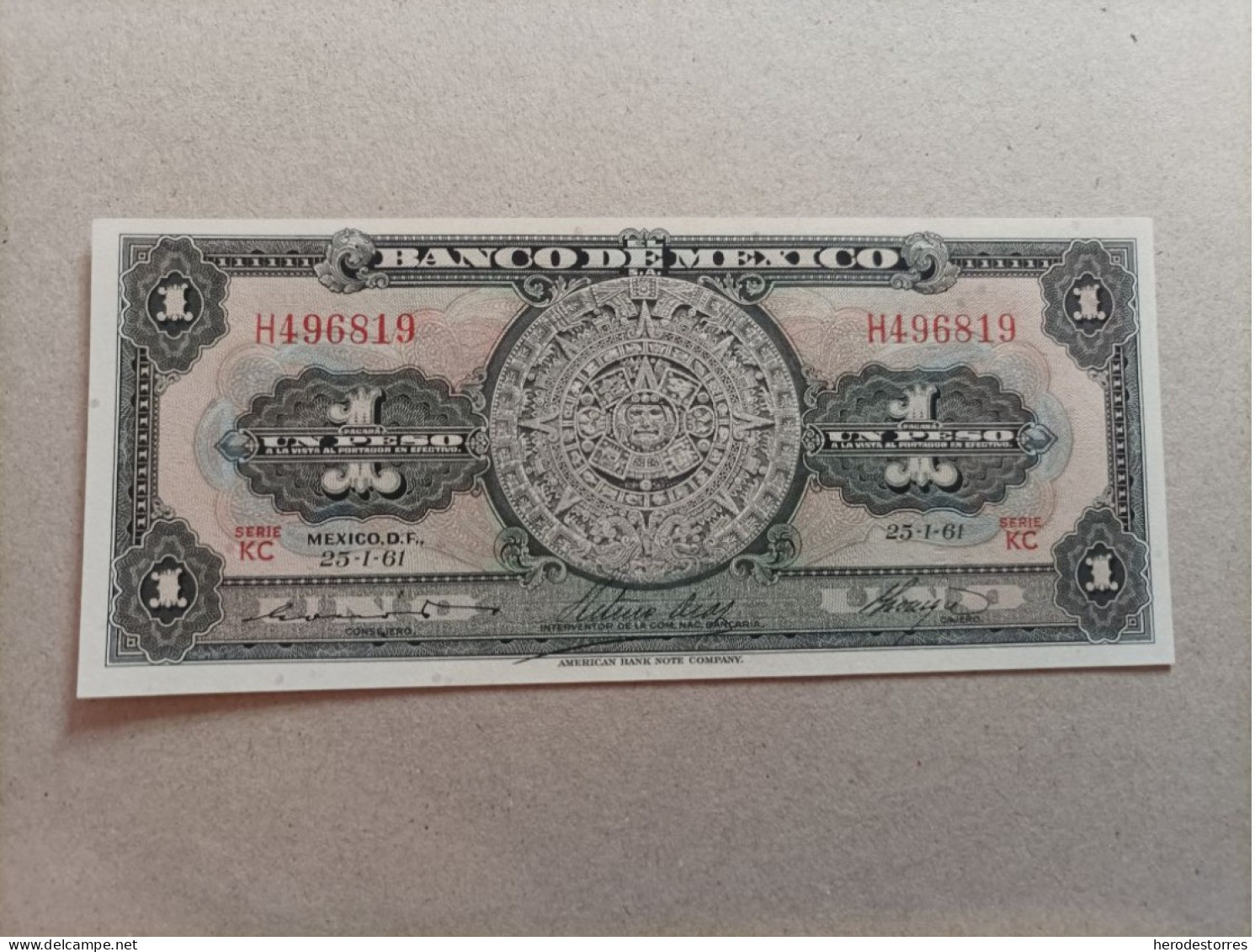 Billete De México 1 Peso Del Año 1961, UNC - Mexique