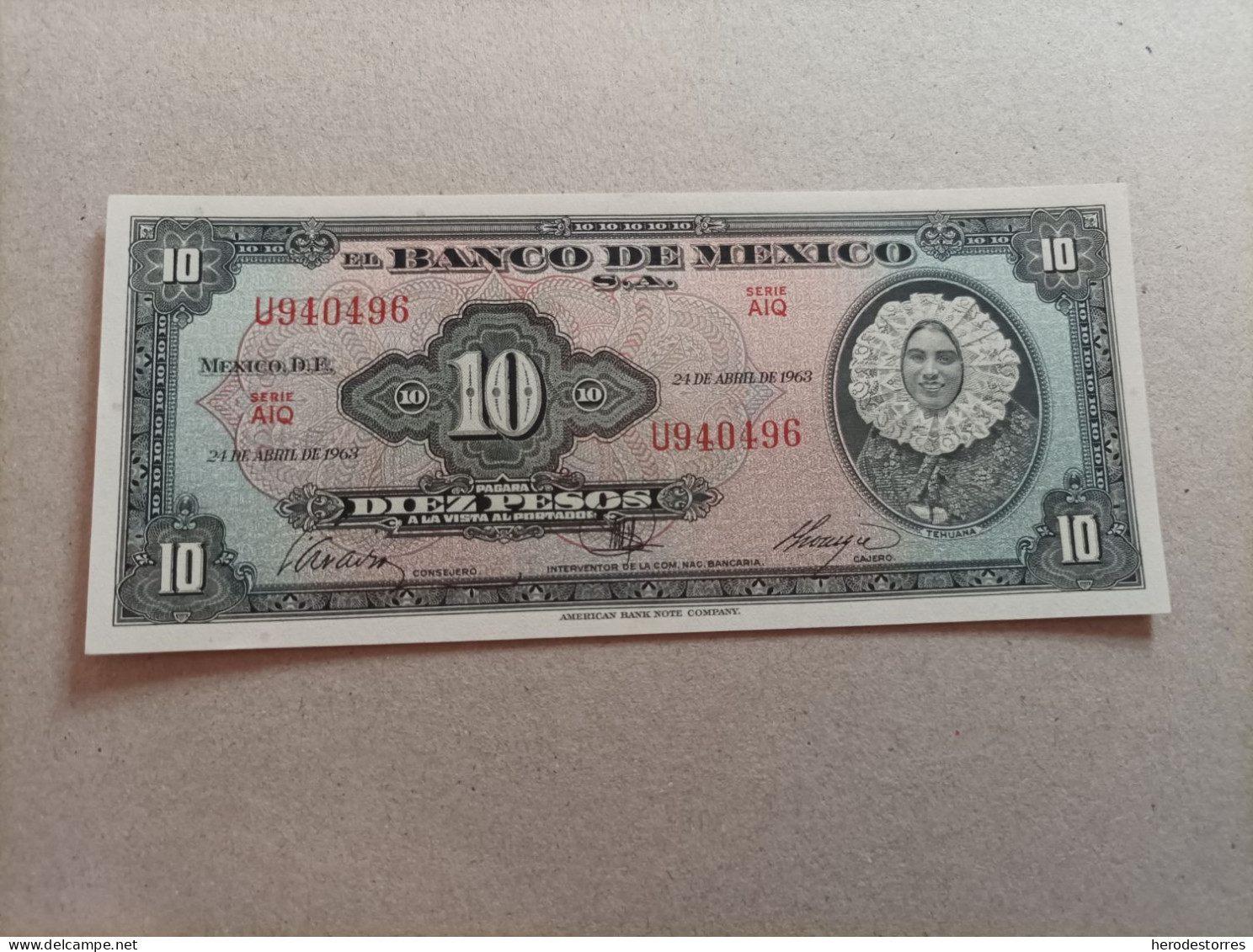 Billete De México 10 Pesos, Año 1963, UNC - Mexique