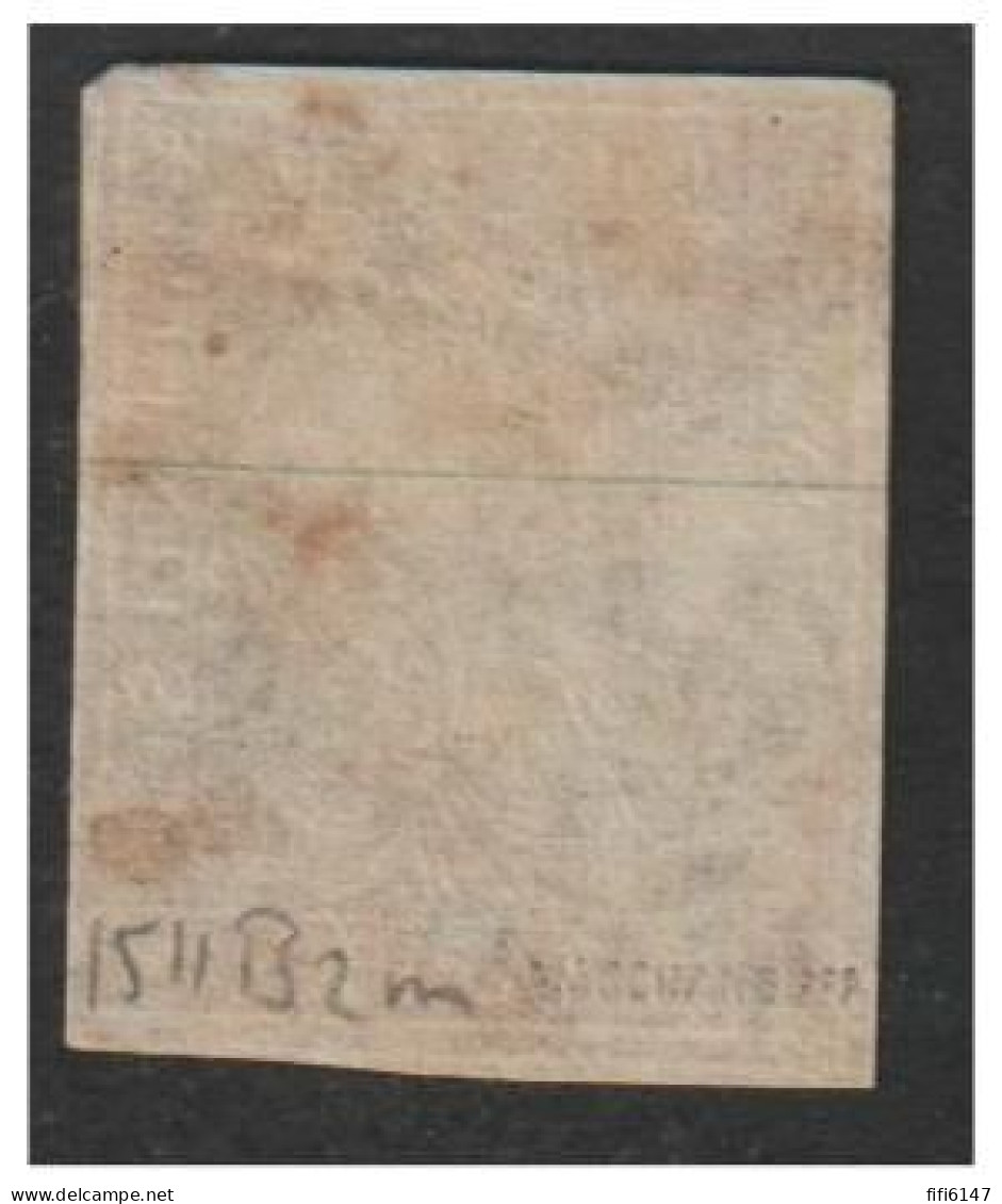 SUISSE -- HELVETIA Assise-- ND -- 15 Rappen --Papier Mince--soie Verte-- Signé--D'une Ancienne Vente Thomas HOILAND - Used Stamps
