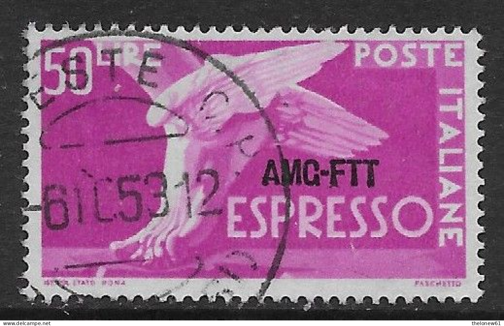 Italia Italy 1952 Trieste A Democratica Espresso L50 Sa N.E7 US - Eilsendung (Eilpost)