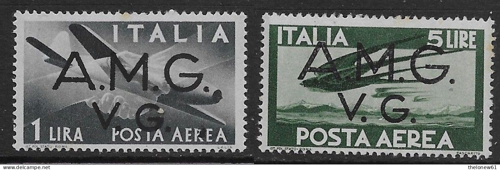 Italia Italy 1945 AMGVG Venezia Giulia Democratica Aerea 2val Sa N.A2,A4 Nuovi MH * - Ungebraucht