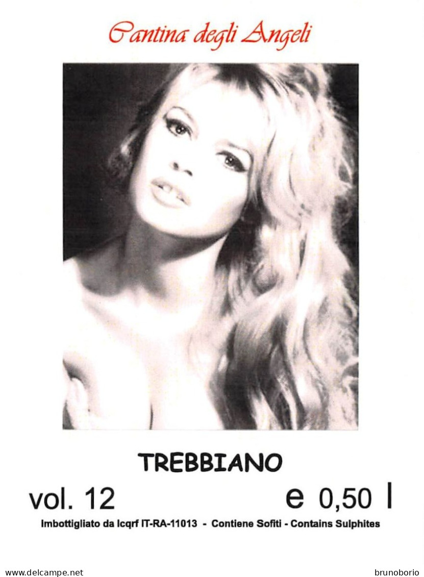 0002 "BRIGITTE BARDOT - SERIE DI N° 15 ETICHETTE PER VINO SANGIOVESE DELLA CANTINA DEGLI ANGELI" ORIGINALI - Sonstige & Ohne Zuordnung