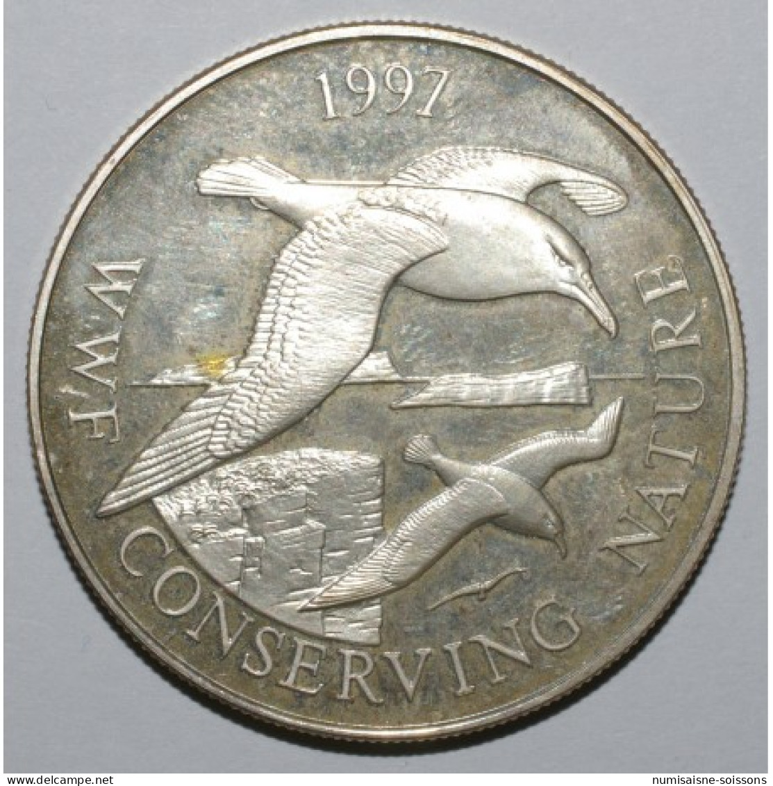 ILES MALOUINES - KM 59a - 50 PENCE 1997 - WWF - ALBATROS - BE - Malvinas