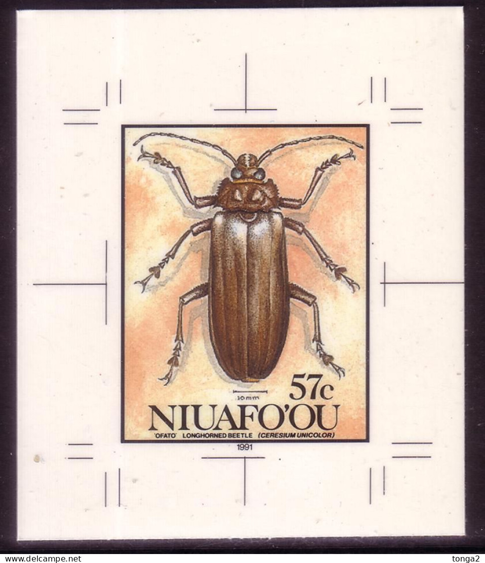 Tonga Niuafo'ou 1991 Cromalin Proof - Longhorned Beetle - Insect - 5 Exist - See Description - Tonga (1970-...)