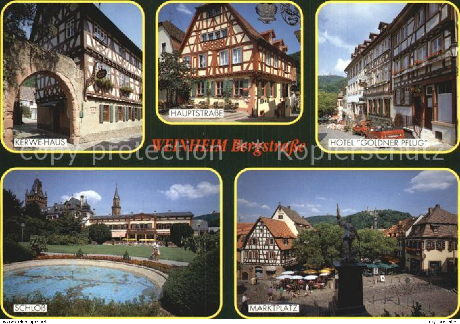 72482627 Weinheim Bergstrasse Kerwehaus Hauptstrasse Hotel Goldner Pflug Schloss - Weinheim