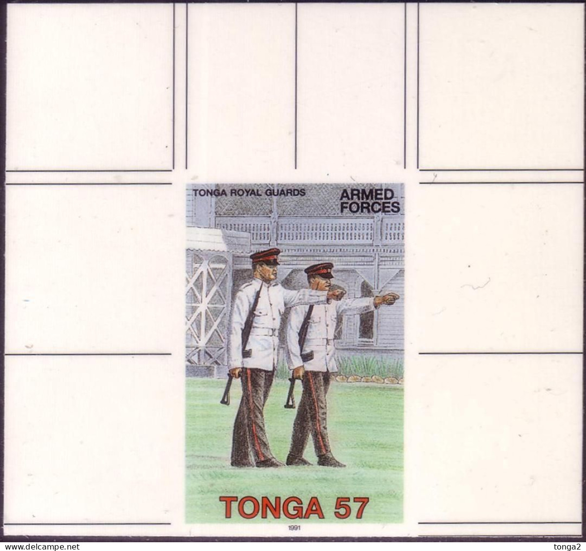 TONGA - Cromalin Proof 1991 - Royal Guards Of The King - 4 Exist - Tonga (1970-...)