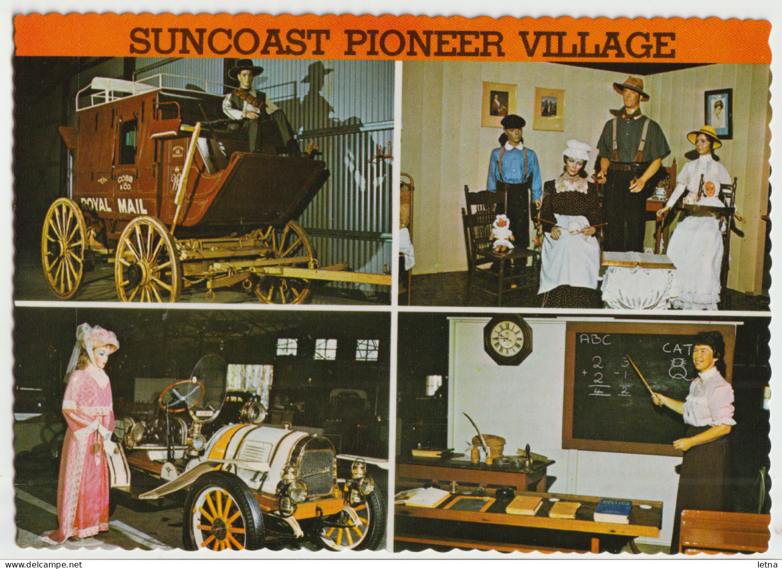 Australia QUEENSLAND QLD Pioneer Village De Dion  School Coach BLI BLI Sunshine Coast Kuskopf SPV1 Postcard C1970s - Sunshine Coast