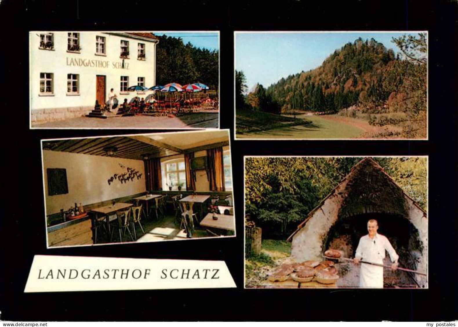 73916985 Hollenberg Pegnitz Landgasthof Schatz Gastraum Holzbackofen Panorama - Pegnitz