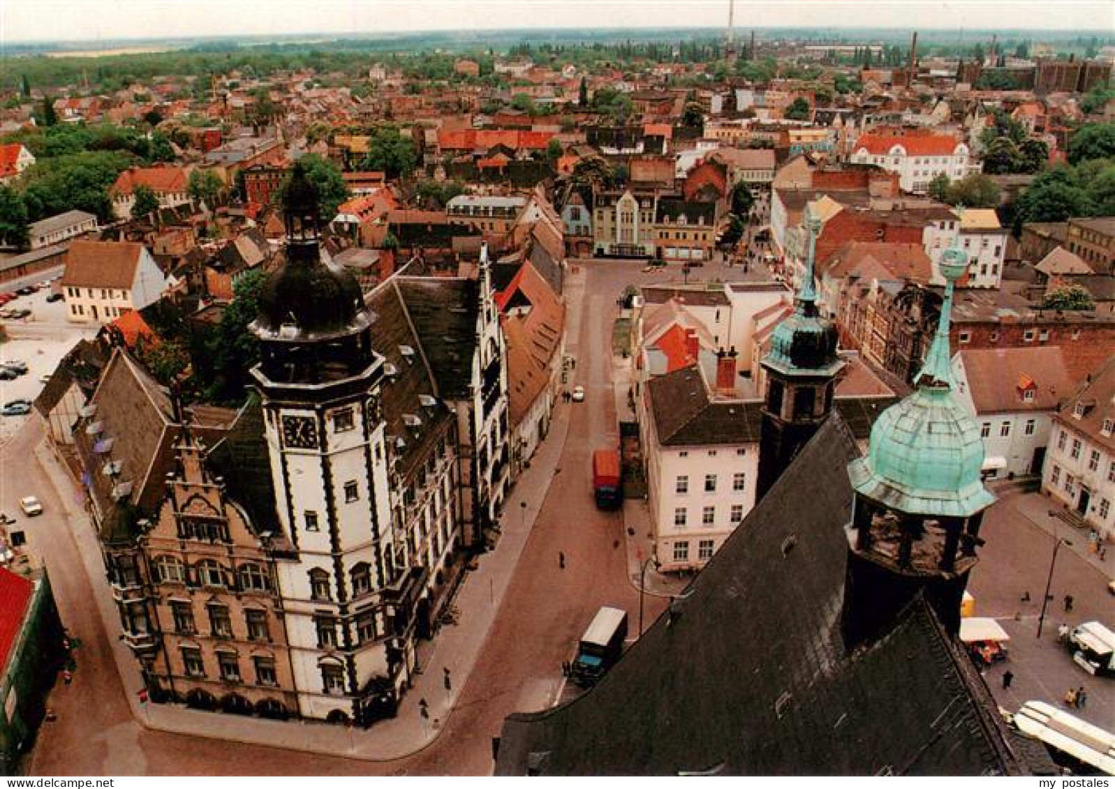 73916983 Koethen Anhalt Blick Von Der Bruecke Der St Jakobs Kirche - Koethen (Anhalt)