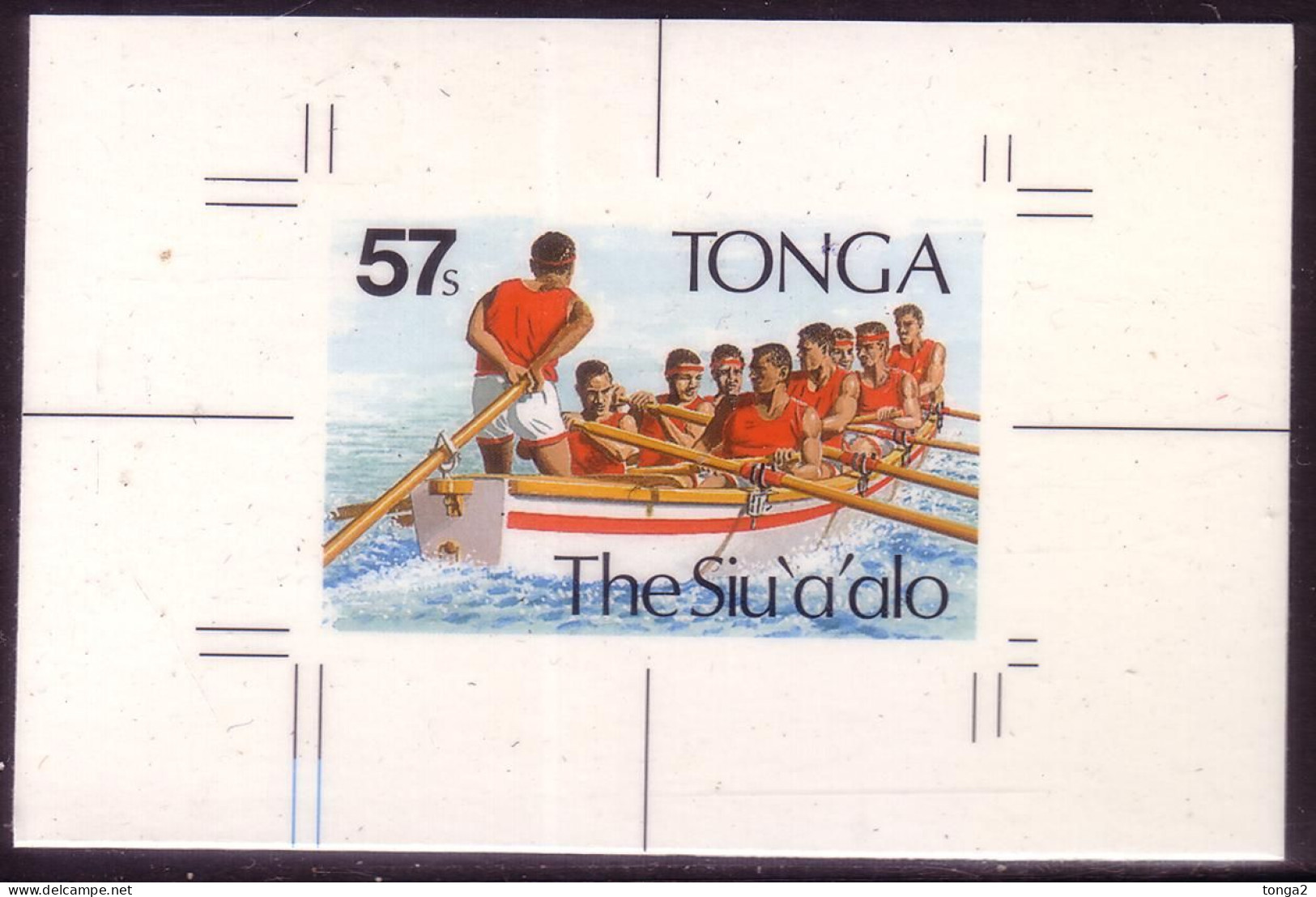 TONGA 1991 Cromalin Proof - Rowing Regatta - 4 Exist - Rowing