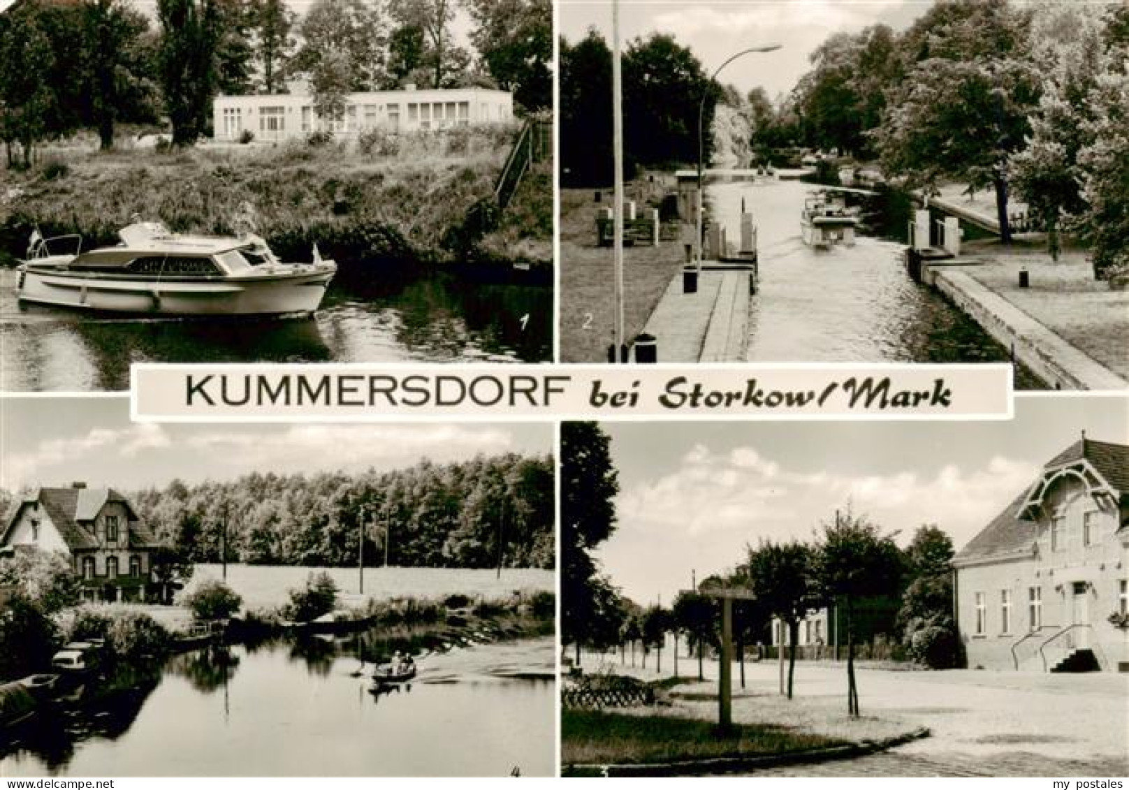 73876660 Kummersdorf Storkow Mark Storkower Kanal Schleuse Dorfstrasse Blick Von - Storkow