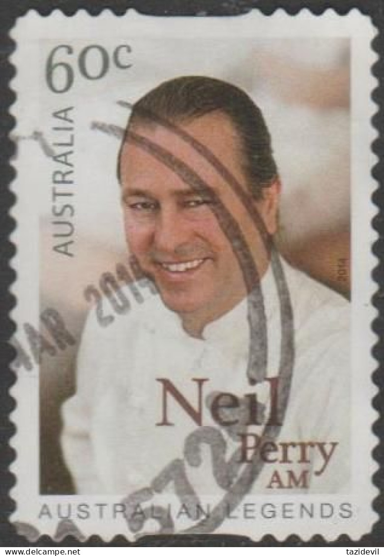 AUSTRALIA - DIE-CUT-USED 2014 60c Legends Of Cooking - Neil Perry AM - Used Stamps