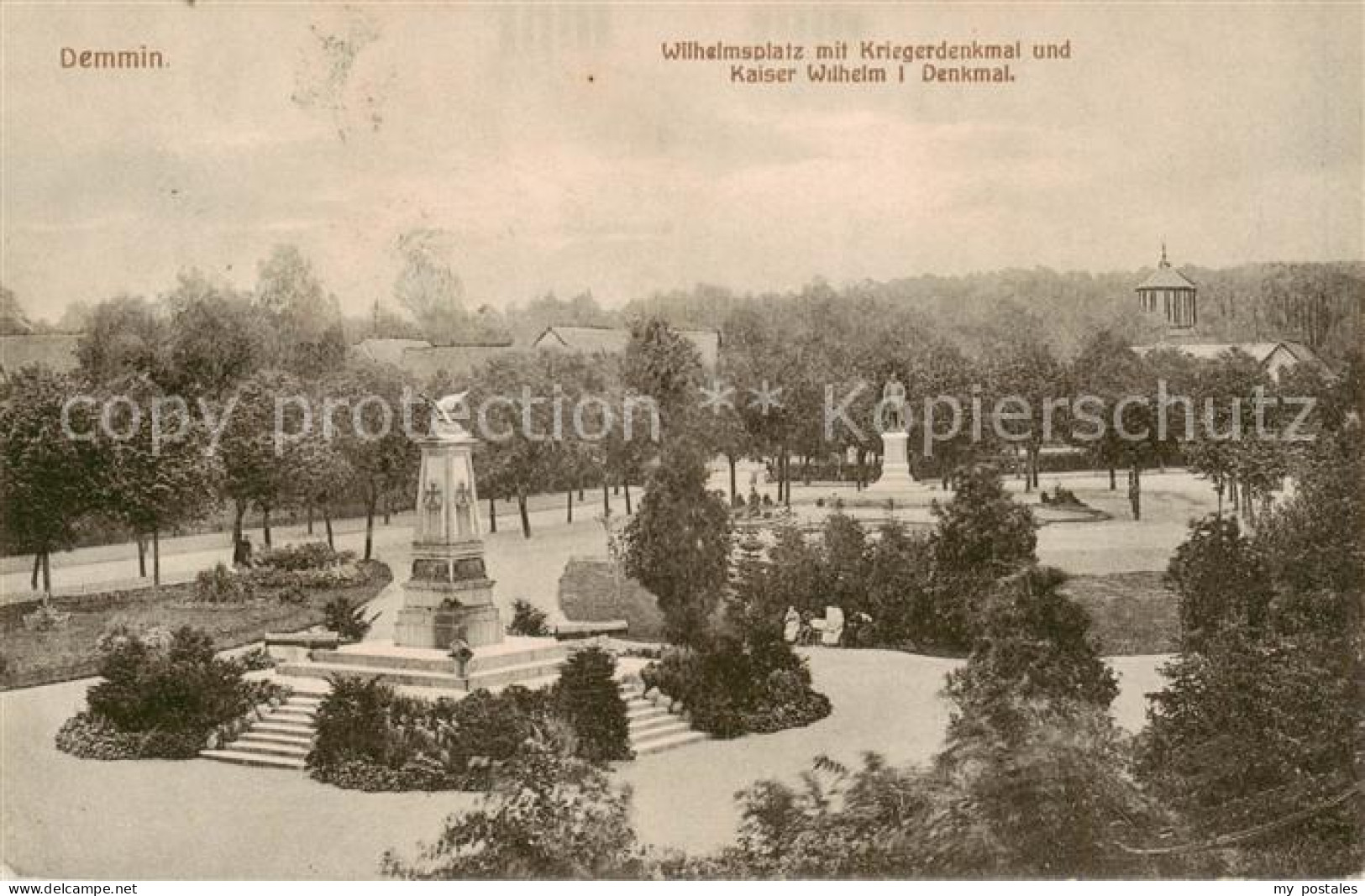 73808964 Demmin Mecklenburg Vorpommern Wilhelmsplatz Kriegerdenkmal Kaiser Wilhe - Demmin