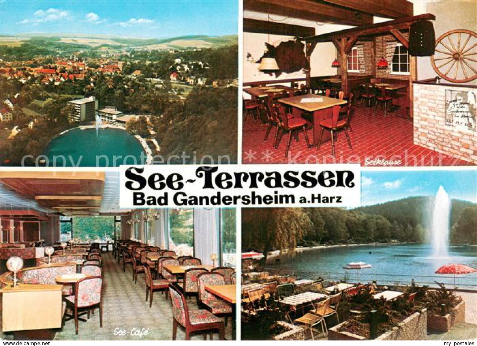 73769543 Bad Gandersheim Fliegeraufnahme See Terrassen Seeklause See Cafe Badese - Bad Gandersheim