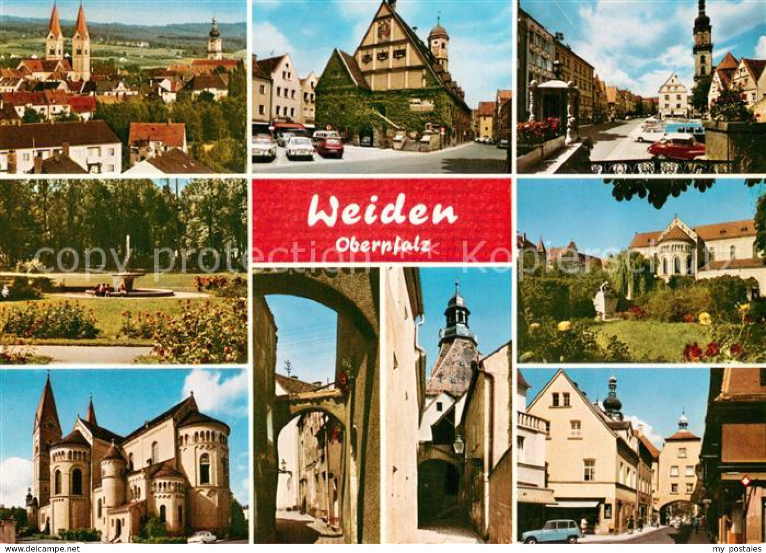 73735850 Weiden Oberpfalz Stadtpanorama Rathaus Marktplatz Kirche Altstadt Weide - Weiden I. D. Oberpfalz