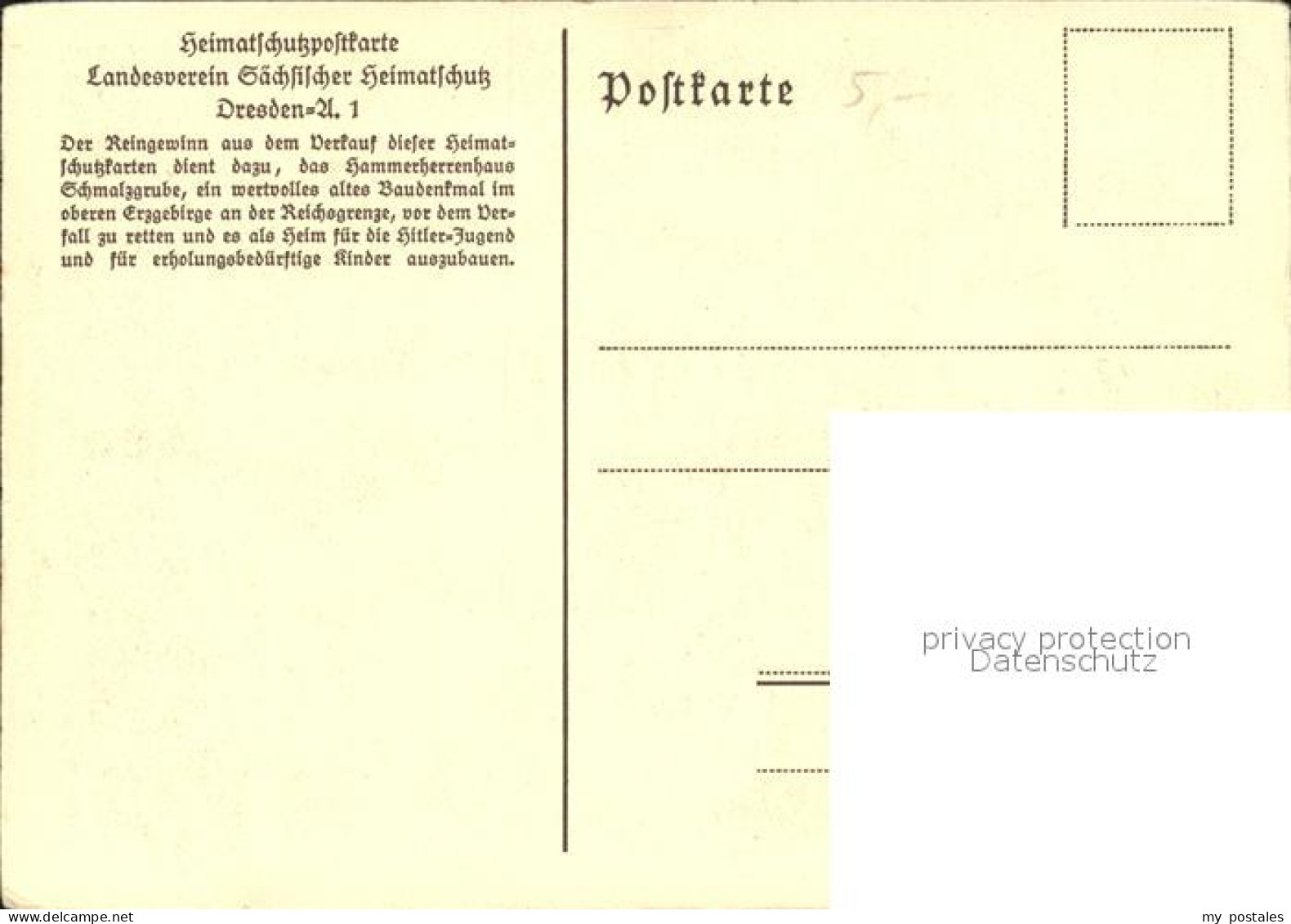 72491782 Schmalzgrube Ofen Im Hammerherrenhaus Heimatschutzpostkarte Schmalzgrub - Jöhstadt