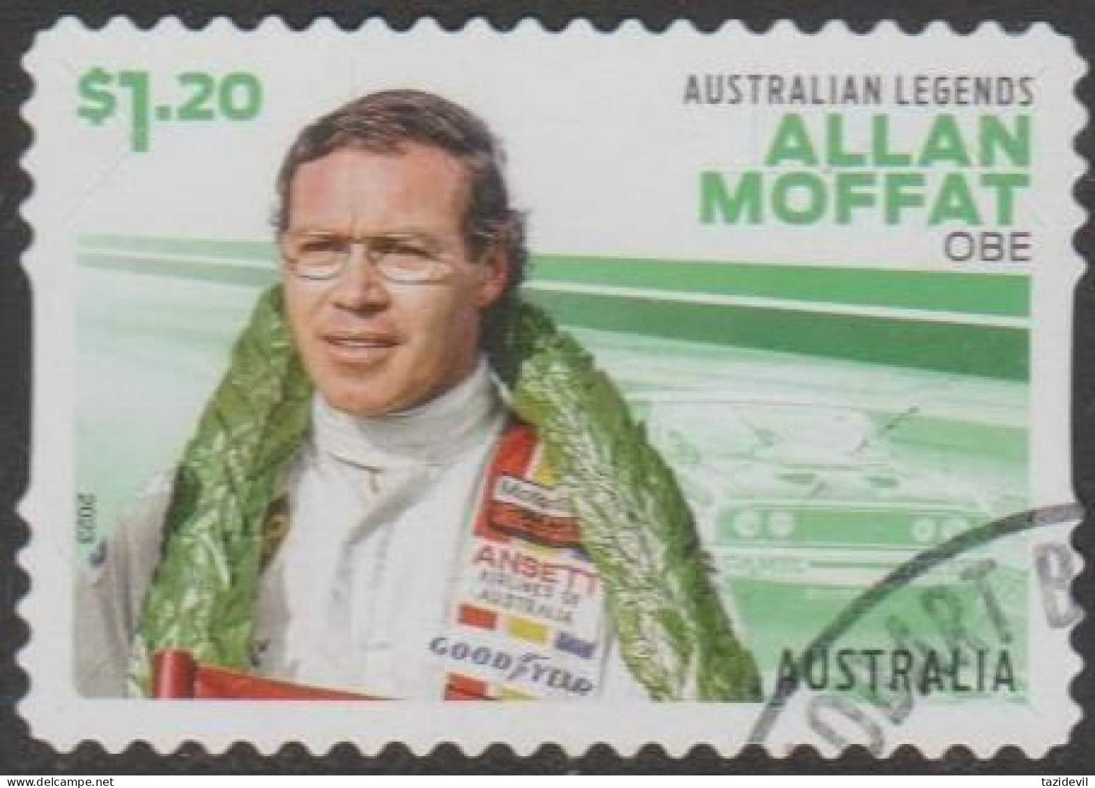 AUSTRALIA - DIE-CUT-USED 2023 $1.20 Legends Of Motor Sport - Allan Moffat OBE - Oblitérés