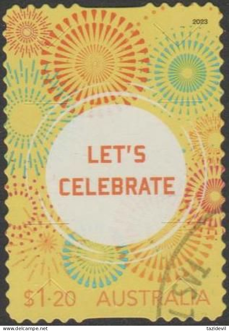 AUSTRALIA - DIE-CUT-USED 2023 $1.20 Special Occasions - Let's Celebrate - Gebraucht