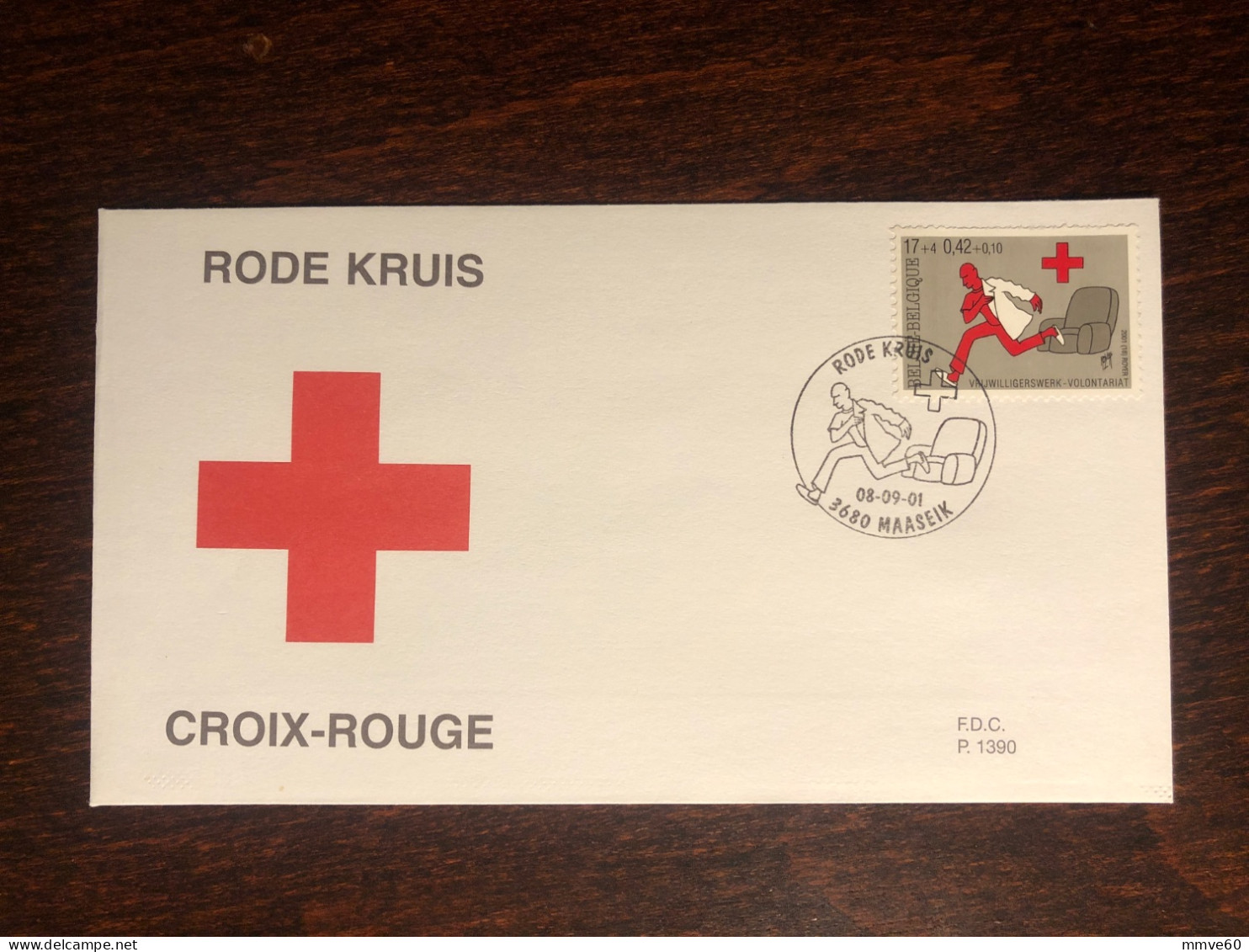 BELGIUM FDC COVER 2001 YEAR RED CROSS HEALTH MEDICINE STAMPS - Cartas & Documentos