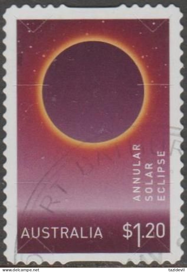 AUSTRALIA - DIE-CUT-USED 2023 $1.20 Stamp Collecting Month - Solar Eclipse - Annular Solar Eclipse - Usati