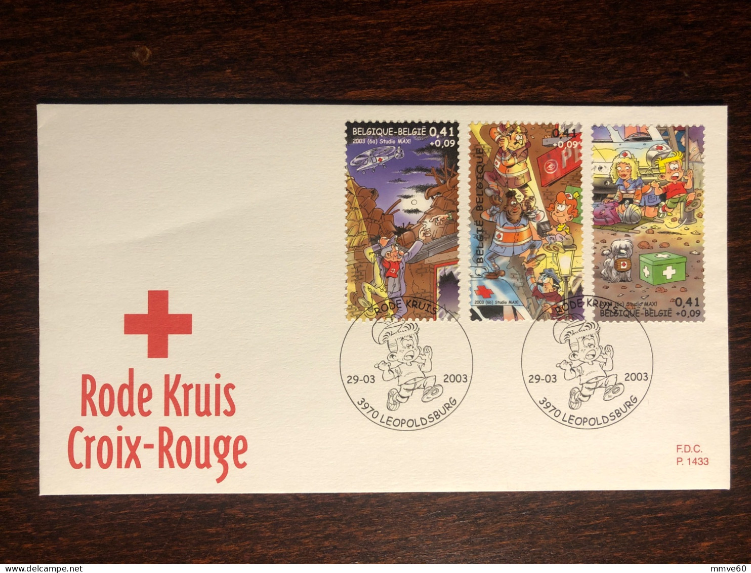 BELGIUM FDC COVER 2003 YEAR RED CROSS HEALTH MEDICINE STAMPS - Covers & Documents