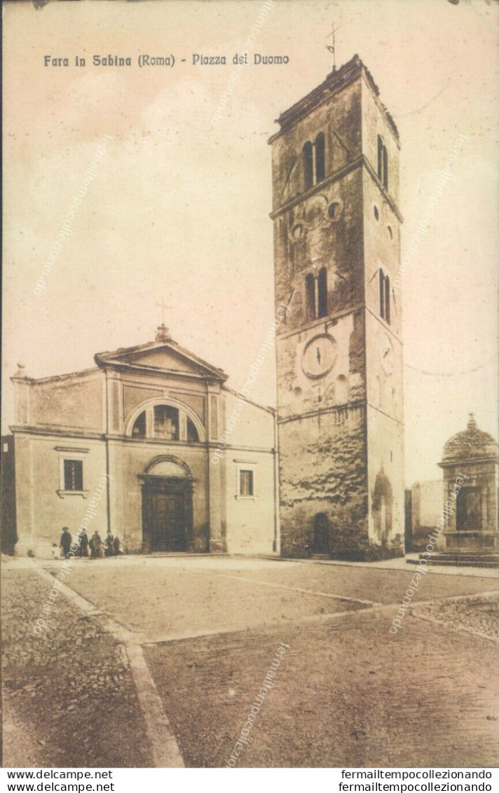Ad393 Cartolina Fara In Sabina Piazza Del Duomo Provincia Di Rieti - Rieti