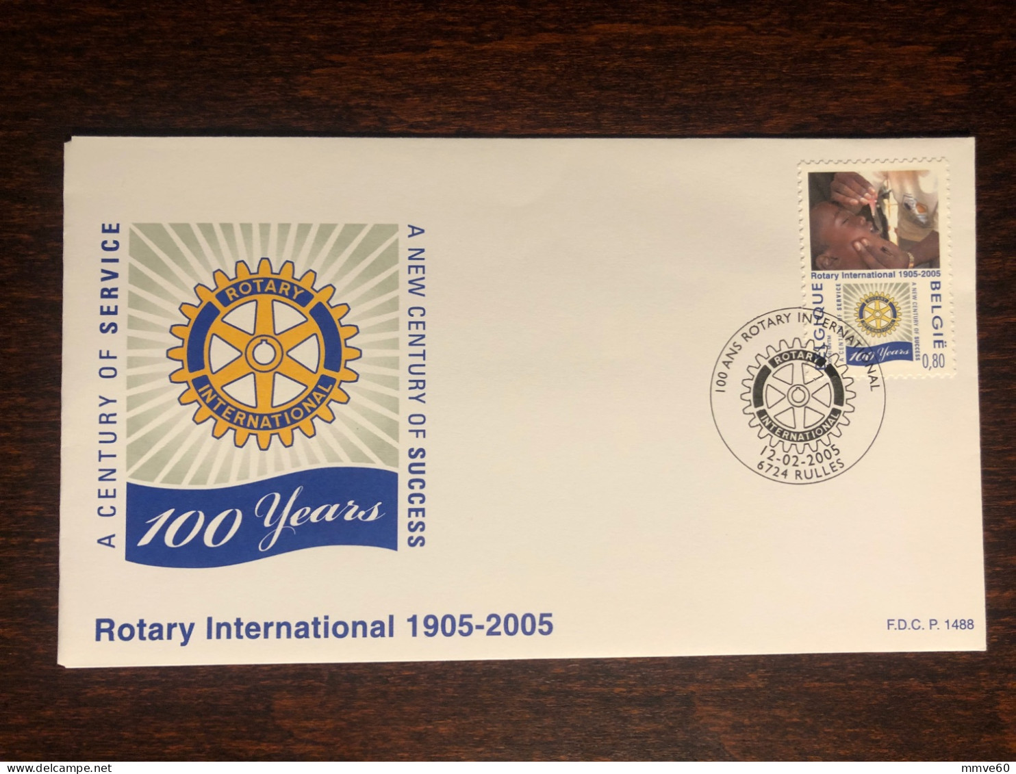 BELGIUM FDC COVER 2005 YEAR POLIO VACCINATION ROTARY HEALTH MEDICINE STAMPS - Brieven En Documenten