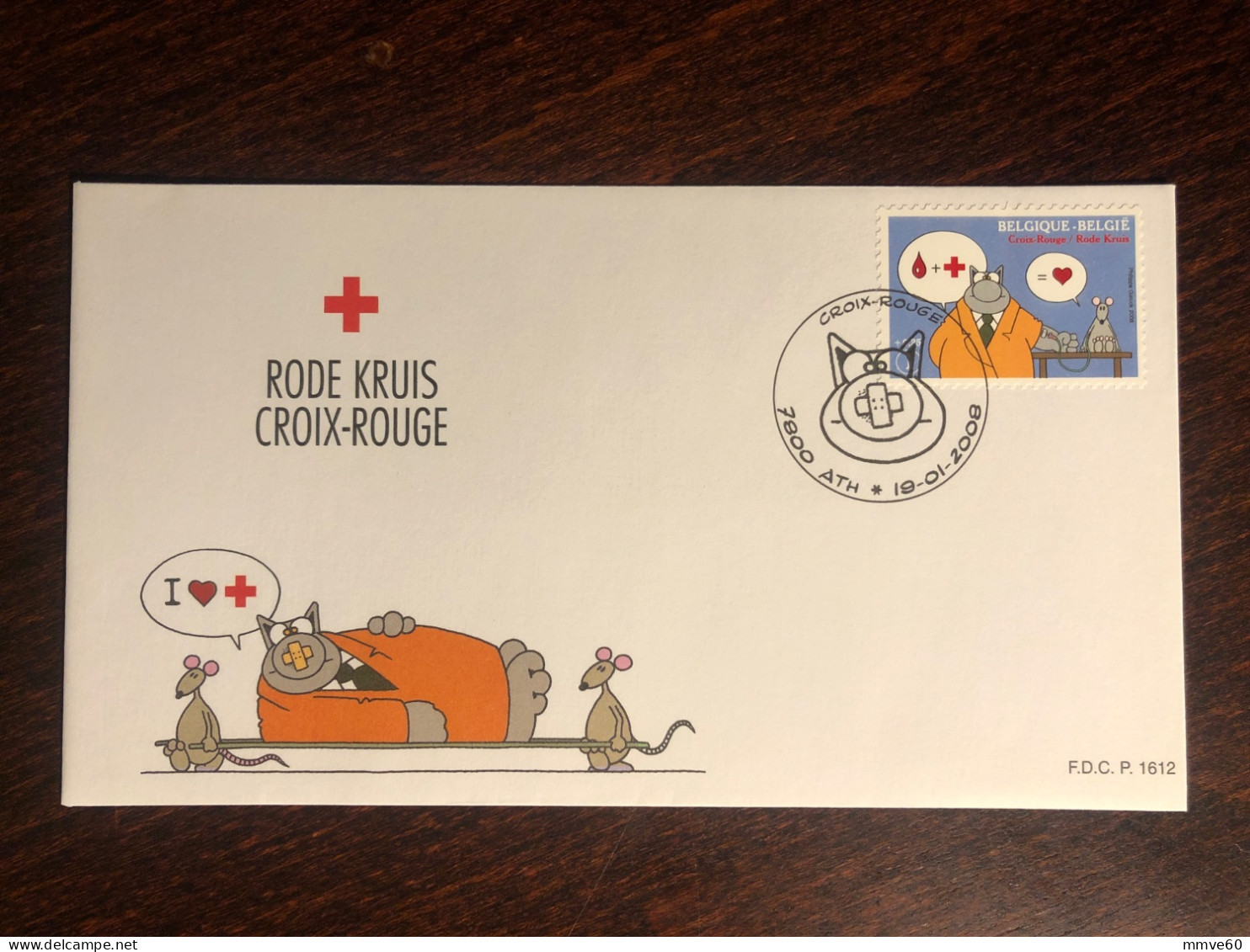 BELGIUM FDC COVER 2008 YEAR RED CROSS HEALTH MEDICINE STAMPS - Storia Postale