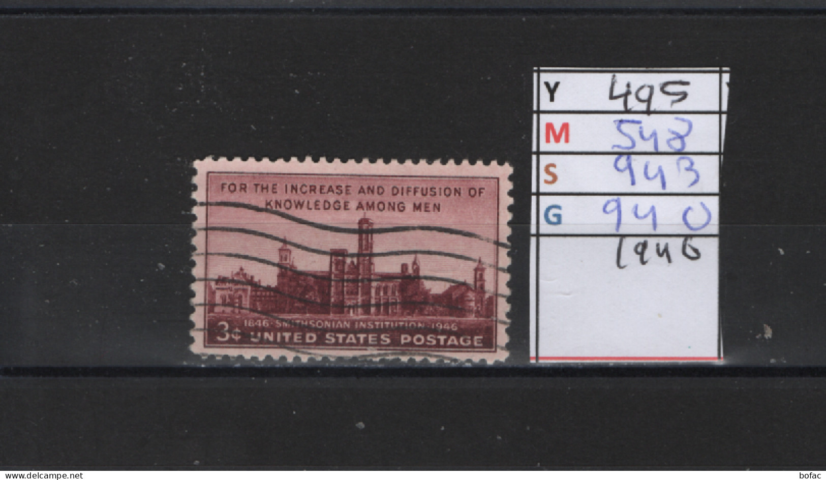 PRIX FIXE Obl 495 YT 531 MIC 926 SCO 923 GIB Cinquantenaire Du Cinéma 1945  Etats Unis 58A/04 - Used Stamps