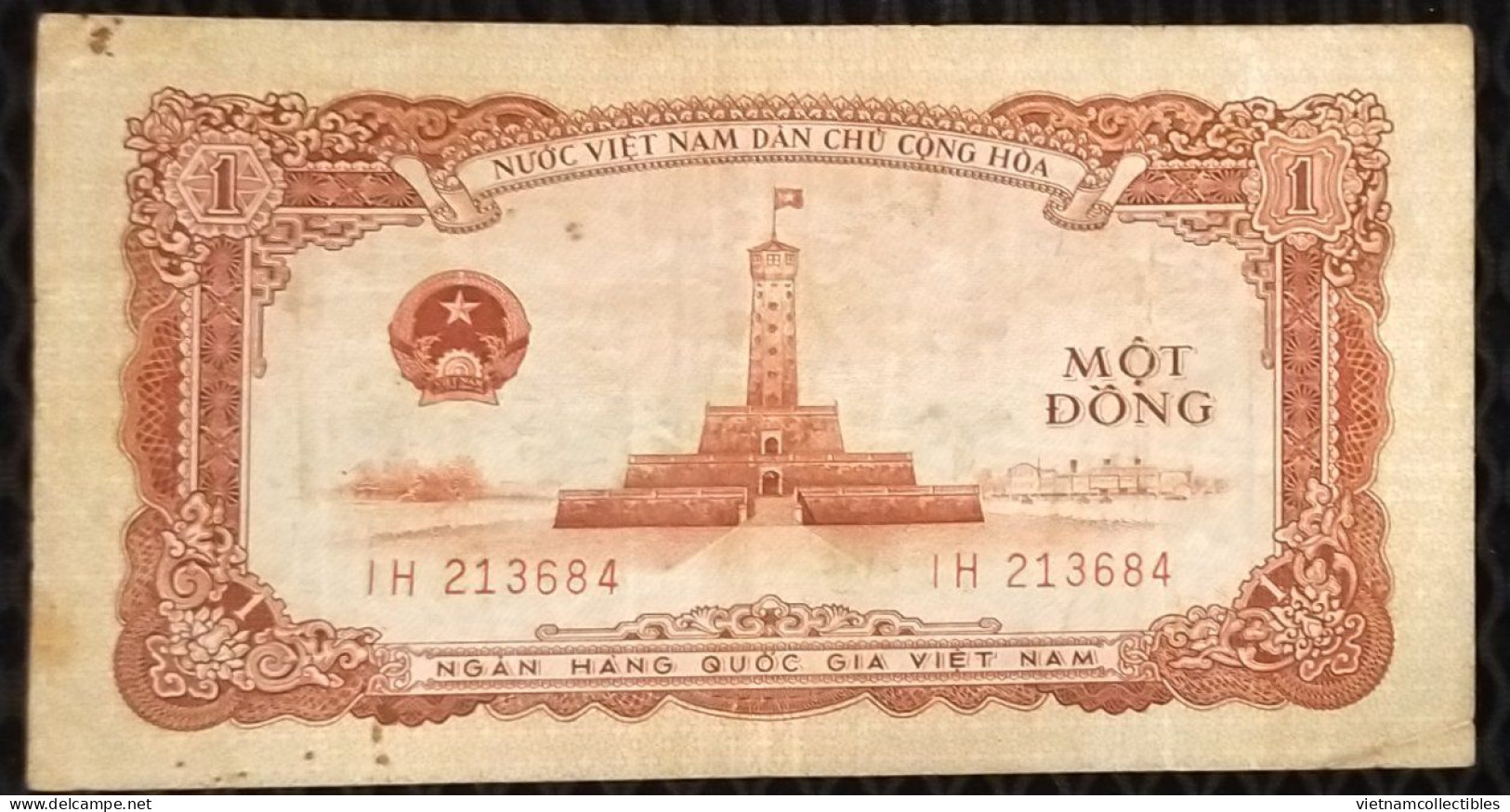 North Vietnam Viet Nam 1 Dong VF Banknote Note 1958 - Pick # 71 - Vietnam