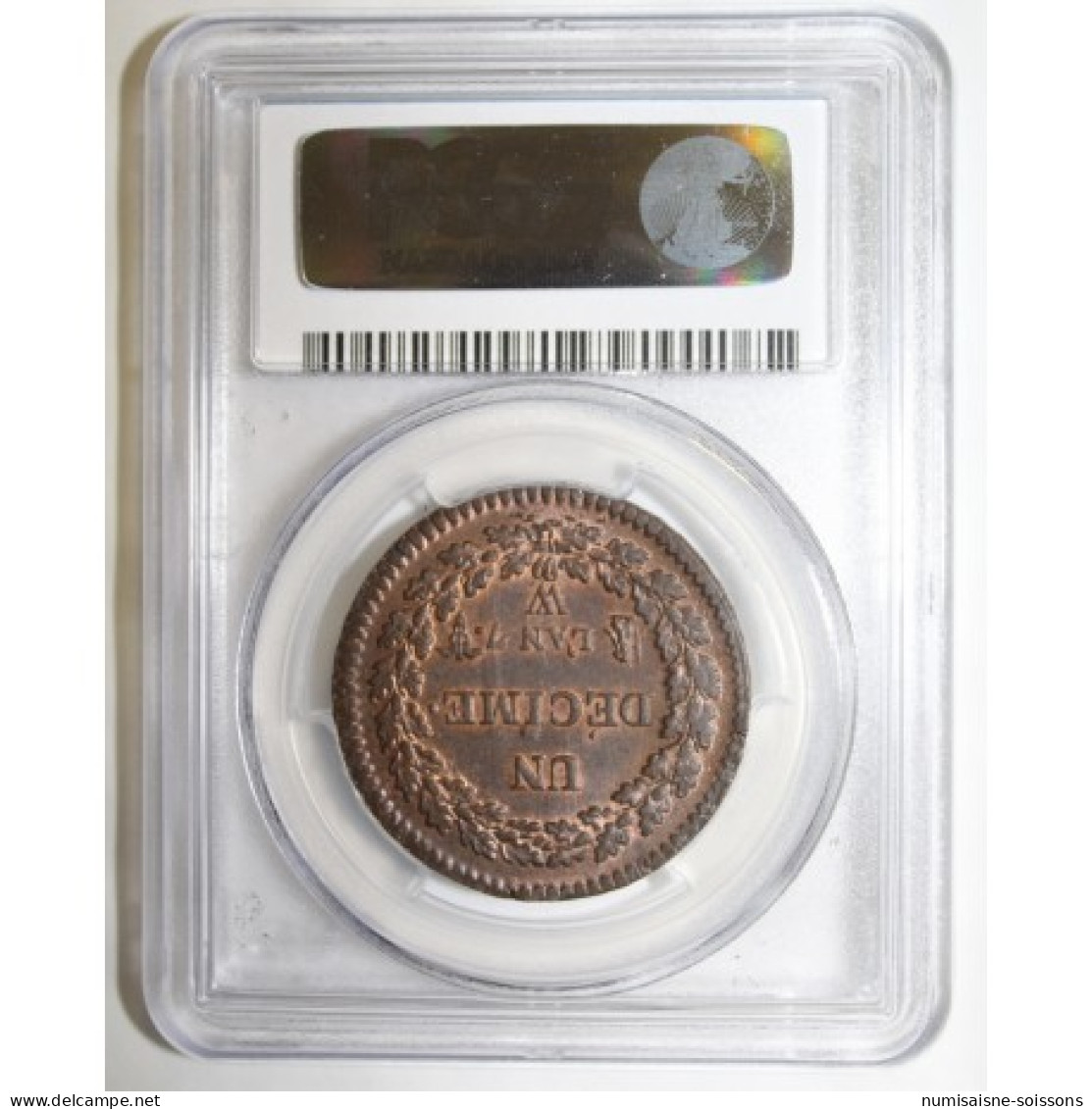 GADOURY 187 - 1 DECIME AN 7 W - 1798 - KM 644 - PCGS MS 63 BN - SPL - 1795-1799 Directoire (An IV – An VIII)