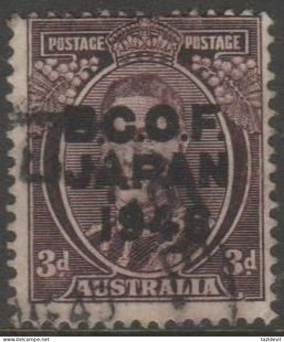 AUSTRALIA - USED - 1946-7 3d King George VI Overprinted B.C.O.F. Japan - Oblitérés