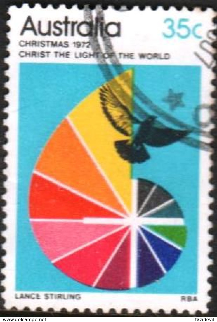 AUSTRALIA - USED - 1972 35c Christmas - Dove And Spectrum - Oblitérés
