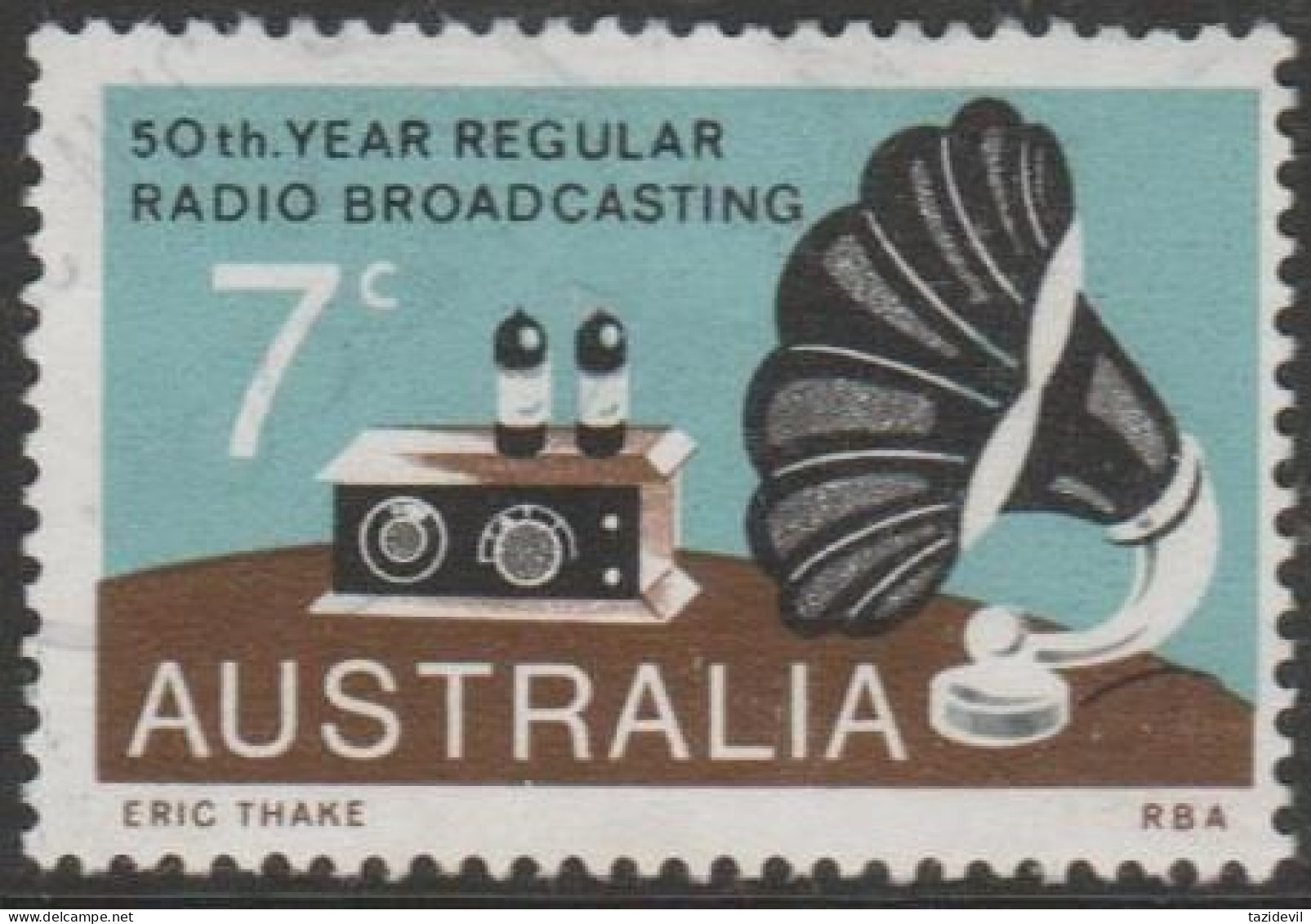 AUSTRALIA - USED - 1973 7c 50th Anniversary Of Radio Broadcasting - Oblitérés