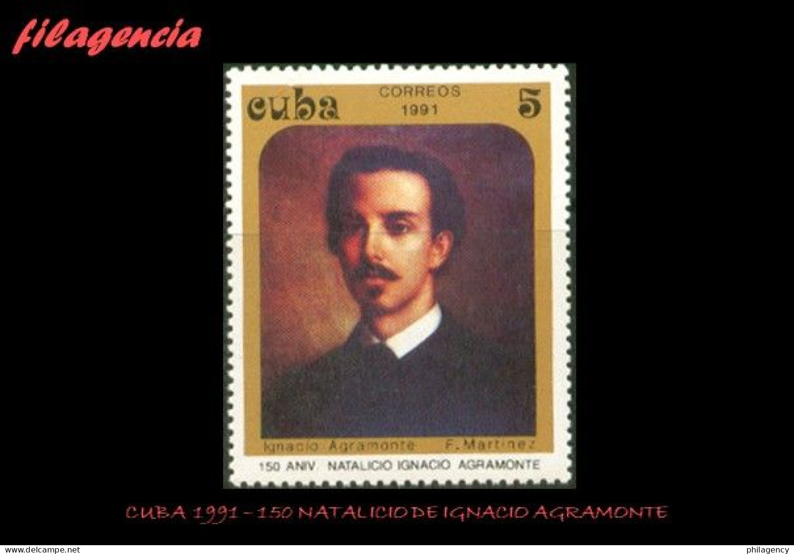 CUBA MINT. 1991-22 SESQUICENTENARIO DEL MAYOR GENERAL IGNACIO AGRAMONTE - Unused Stamps