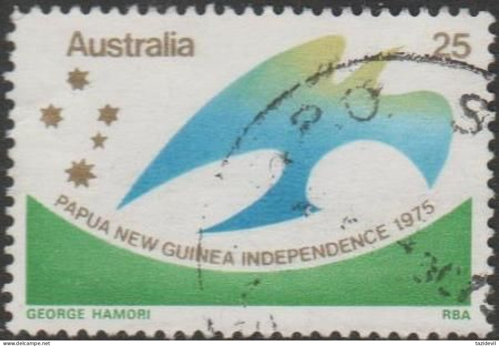 AUSTRALIA - USED - 1975 25c Papua New Guinea Independence - Gebruikt